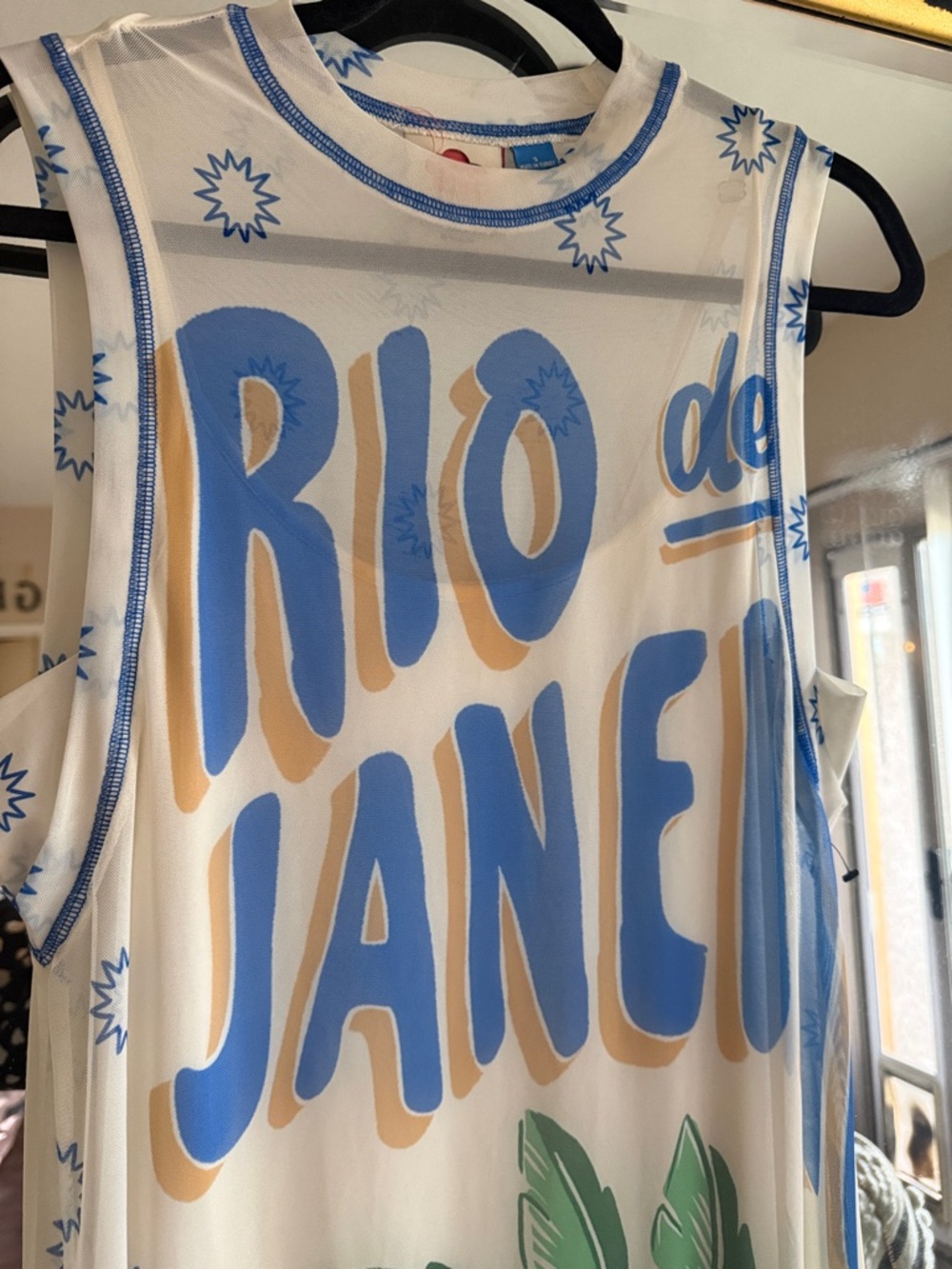 Farm Rio, for Anthropologie, Rio de Janeiro Mesh Maxi 🌴 🌊 - Picture 5 of 9